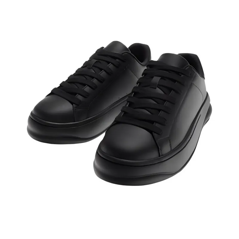 ZARA Low Top Skateboard Shoes Men's Black-2