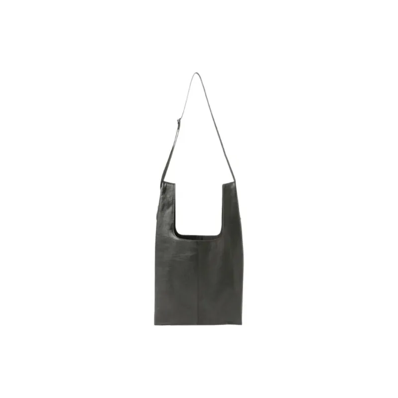 Beams Cow Leather Handbag, Shoulder Bag Men's Black-1