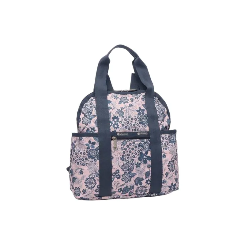 LeSportsac Polyester With Canvas Backpack Women's Blue & Pink-1
