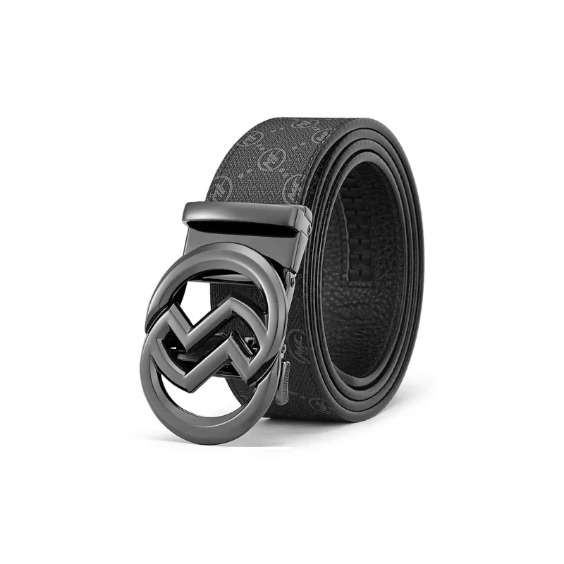 FAIRWHALE Pvc Leather Belts Men's Width 3.5CM-4