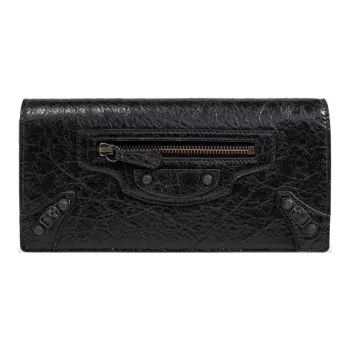 Balenciaga Lambskin Wallet Regular Women's Black