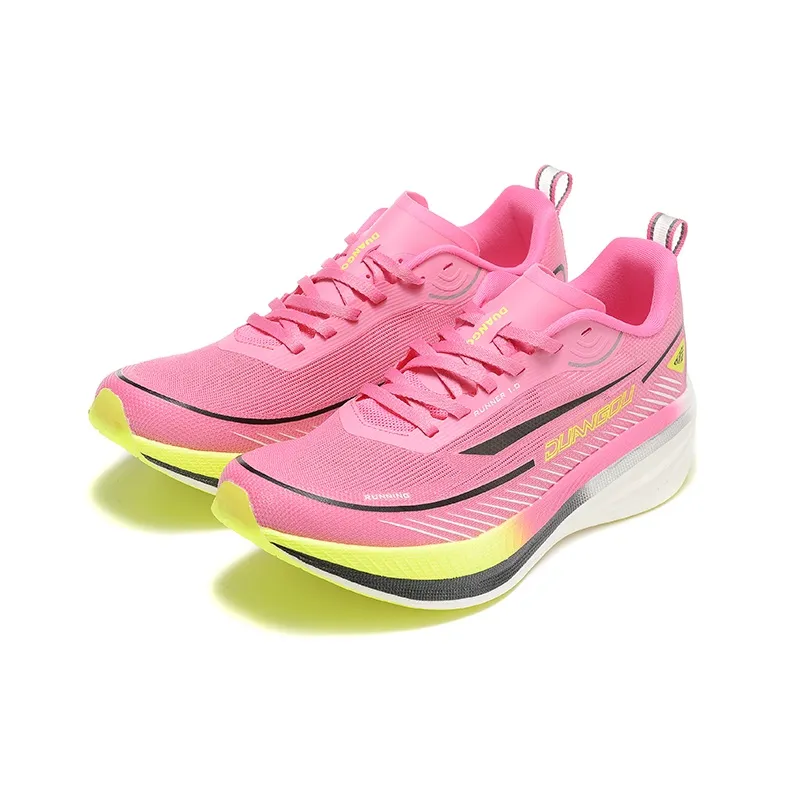 DUANGOU Running Shoes Unisex Low Top Watermelon Red/Yellow Black-2