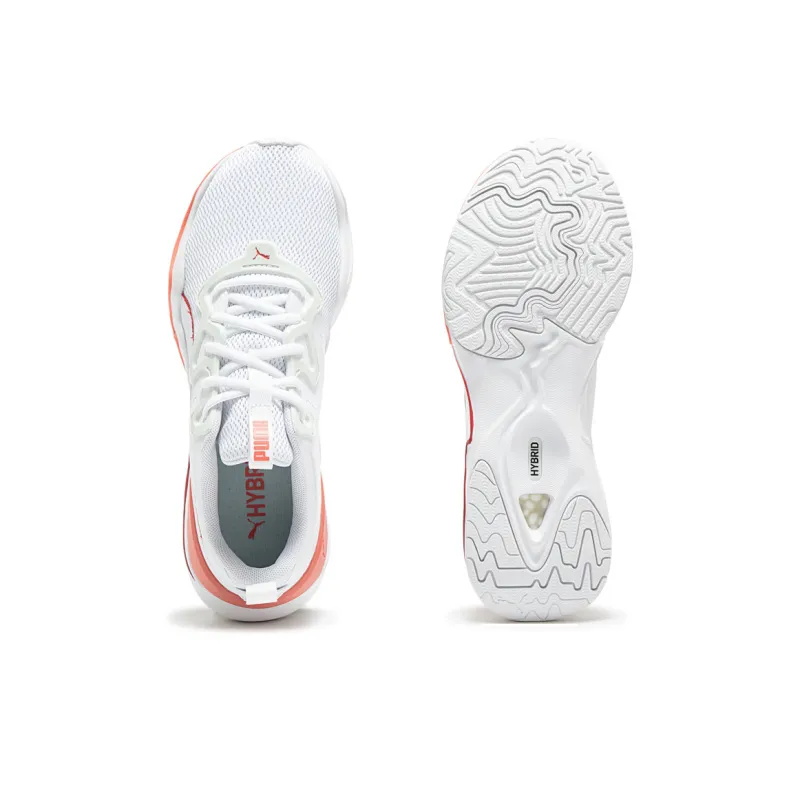 PUMA Zone Anti Slip And Wear Resistant Breathable Low Top Running Shoes Women's White Orange-4