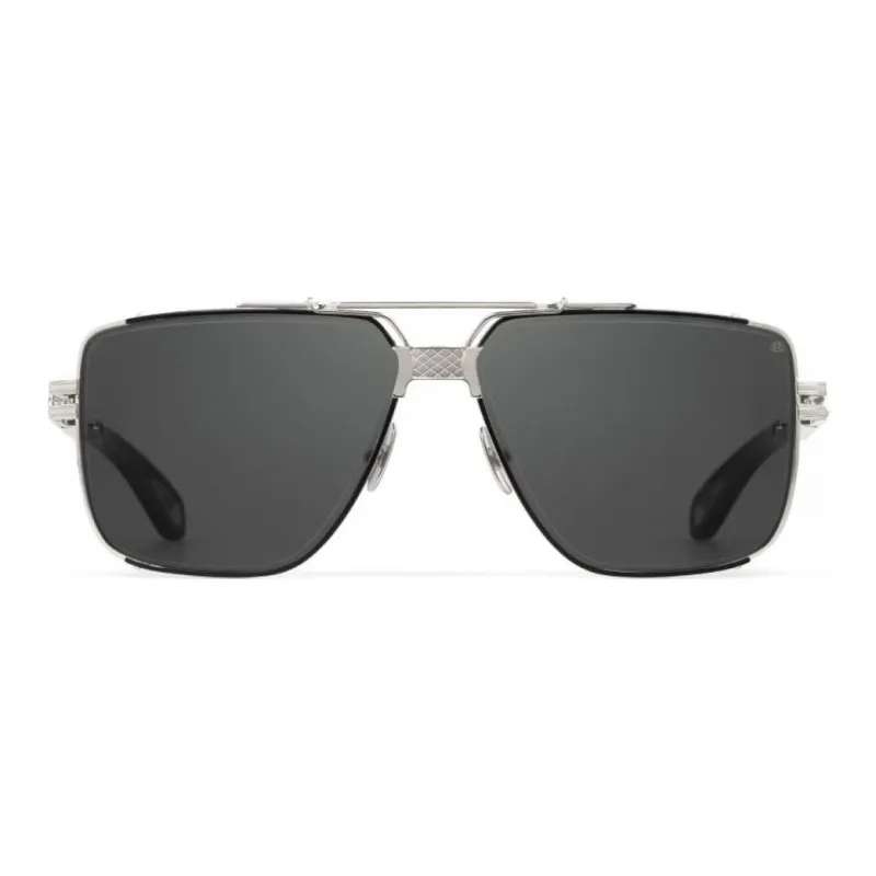 Maybach Wooden Titanium Aviator Sunglasses Men's Silver-1