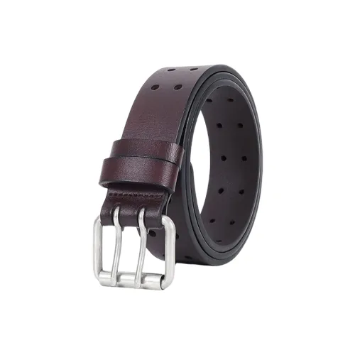 Emperor Penguin Amazon Hot Classic Punk Style Cow Leather Dual Hole Double Strap Leather Belts Men's 2 4CM