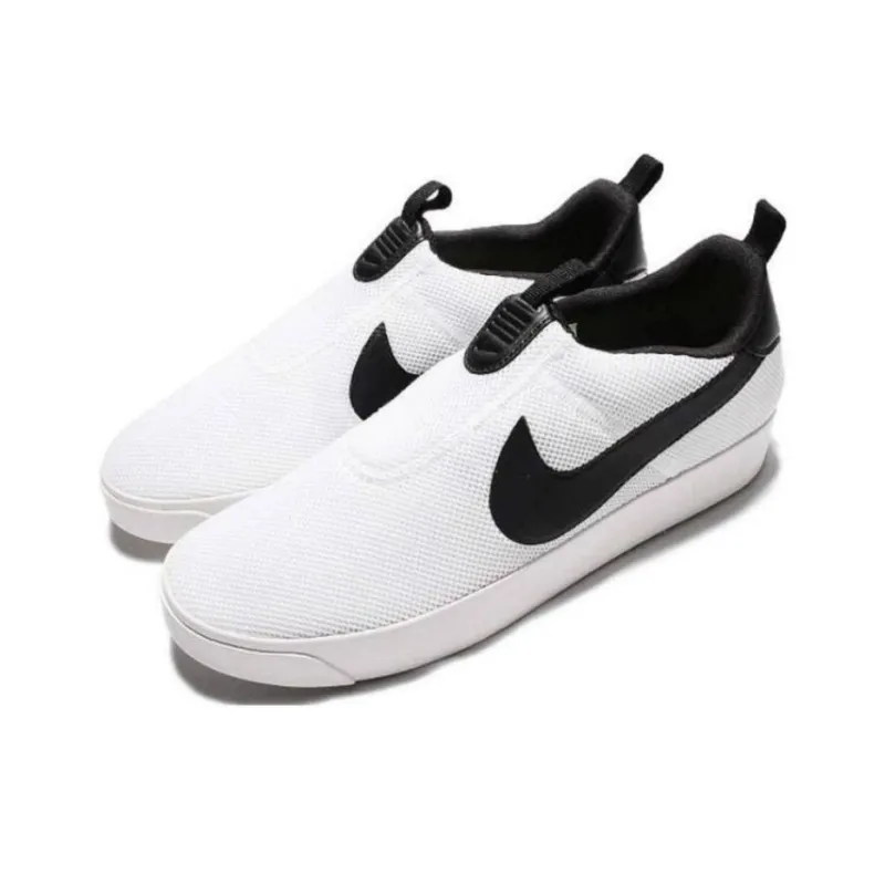 Nike Court Royale Anti-Slip Wear-Resistant Low-Top Casual Running Shoes Unisex Black White-1