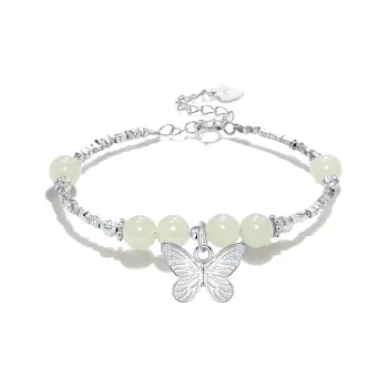 AGOVSKI Bracelets White Jade/Pale Greenish White Jade Women's