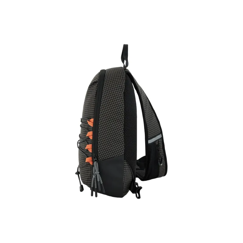 Reebok Fabric Crossbody Bag Sports Sling Bag Medium Size Unisex Black/Green-1