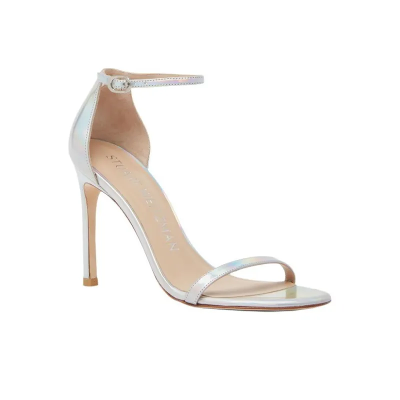 Stuart Weitzman/SW Nudistsong Strap Sandals 10.5cm Women's Silver-2