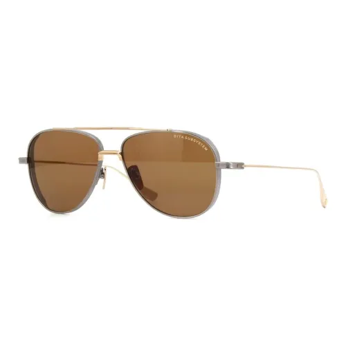 DITA Metal Aviator Sunglasses Unisex Silver