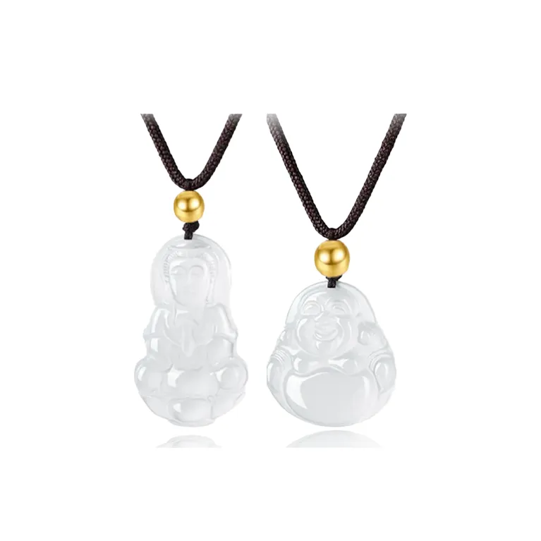 Chongqing Gold Store Chalcedony Jade Necklaces Unisex-2