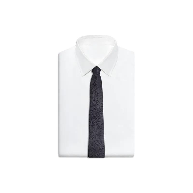 GIEVES CHARLES Mulberry Silk Ties Men's Obsidian Iridescent-2