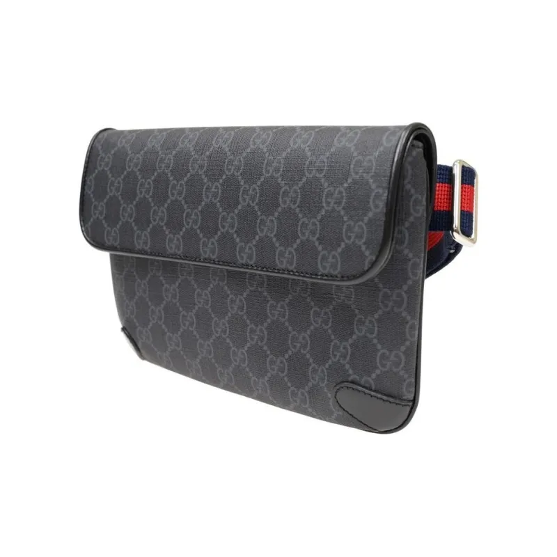 GUCCI PVC Crossbody Bag, Shoulder Bag Unisex Black-1