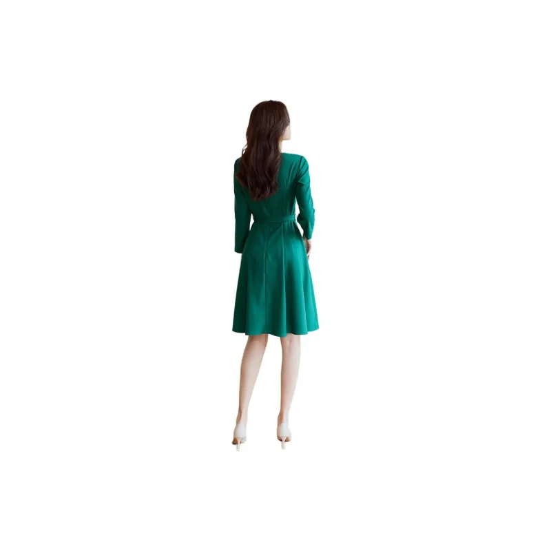 ROEYSHOUSE Long-Sleeved Dresses Women's Green-0
