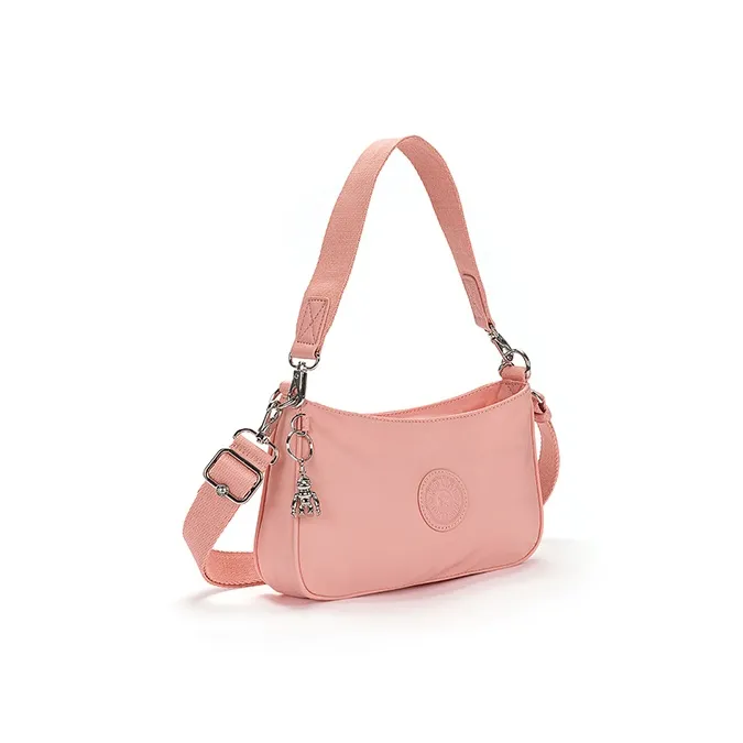 Kipling Polyamide Handbag, Shoulder Bag, Crossbody Bag Small Size Unisex Soft Pink-2