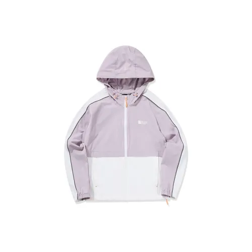 QIAODAN Trench Coats Women's Smoky Rain Purple/Jordan White