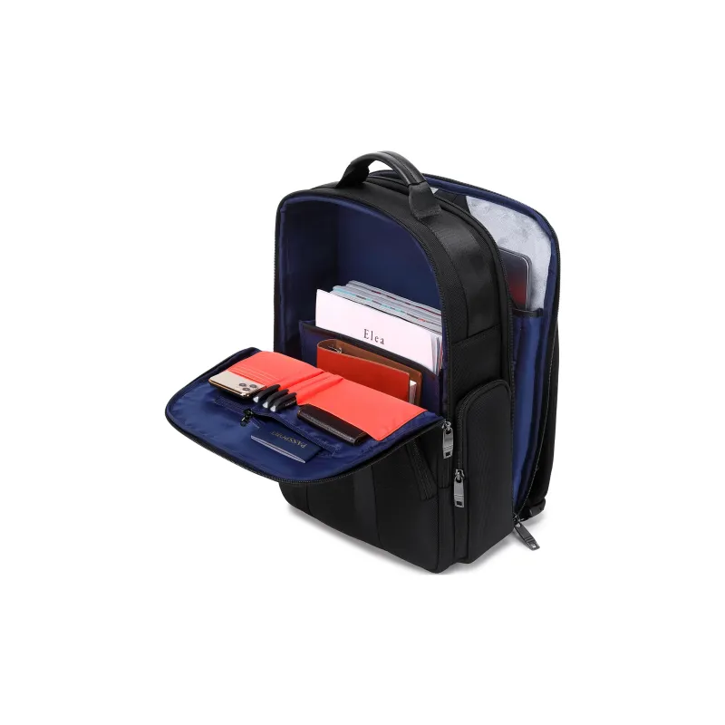 QRST Oxford Backpack Laptop Bag Men's Black-3