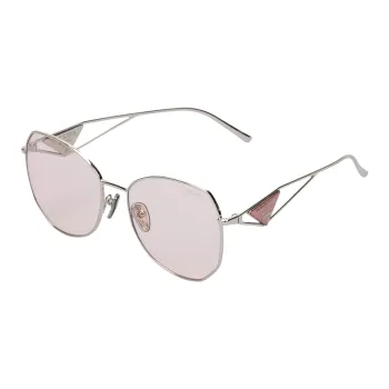 PRADA Triangle-logo Round-frame Sunglasses