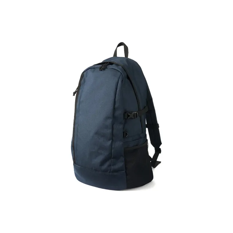 MUJI Polyester Backpack Large Size Unisex Navy Blue/Black/Smoky Green-0
