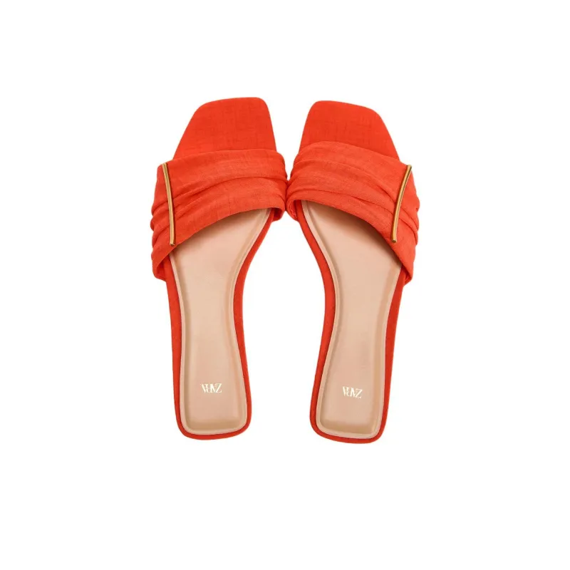 ZARA Slip-Resistant Slide Slippers Women's Orange-3