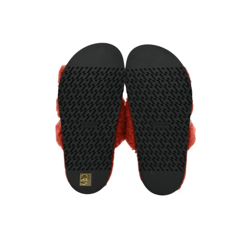 HERMES Chypre Slide Slippers Women's Red-4