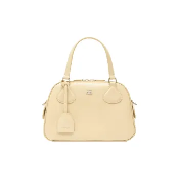 COURREGES Leather Shoulder Bag Crossbody Bag Handbag Women's Soft Butter