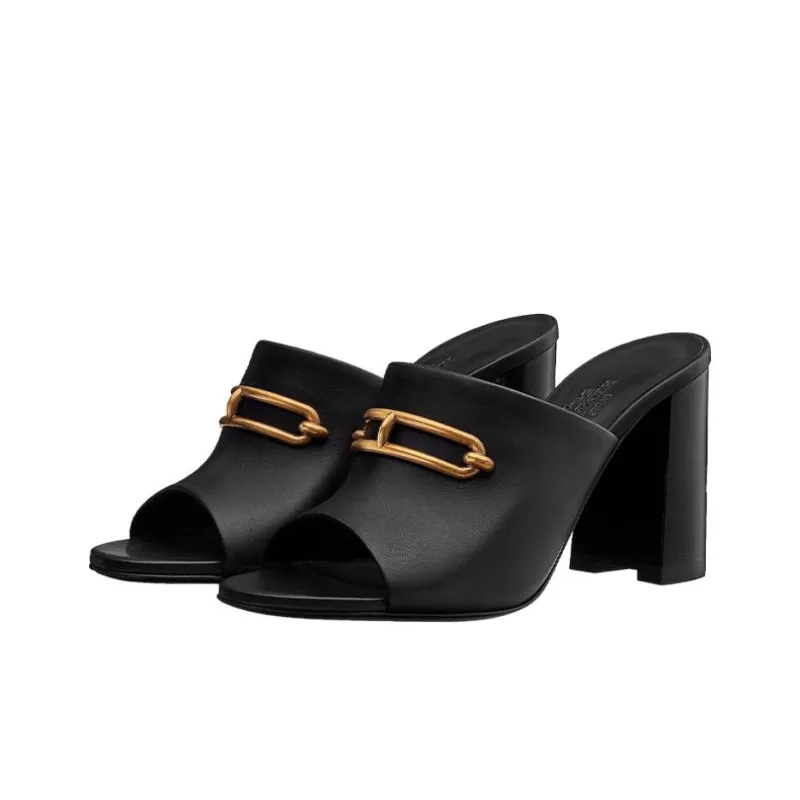 HERMES Odor Resistant Slide Slippers Women's Black-2