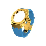 Gold Case Gold Bezel Sky Blue Band