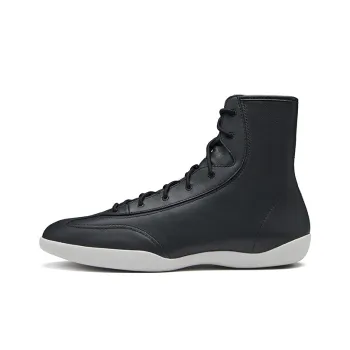 EQLZ EQUALIZER Anti Slip Wear Resistant High Top Vintage Basketball Shoes Unisex Phantom Black