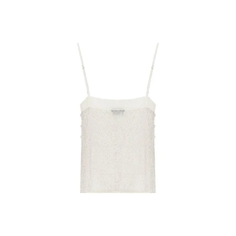 Elisabetta Franchi Embroidered Georgette Top-1