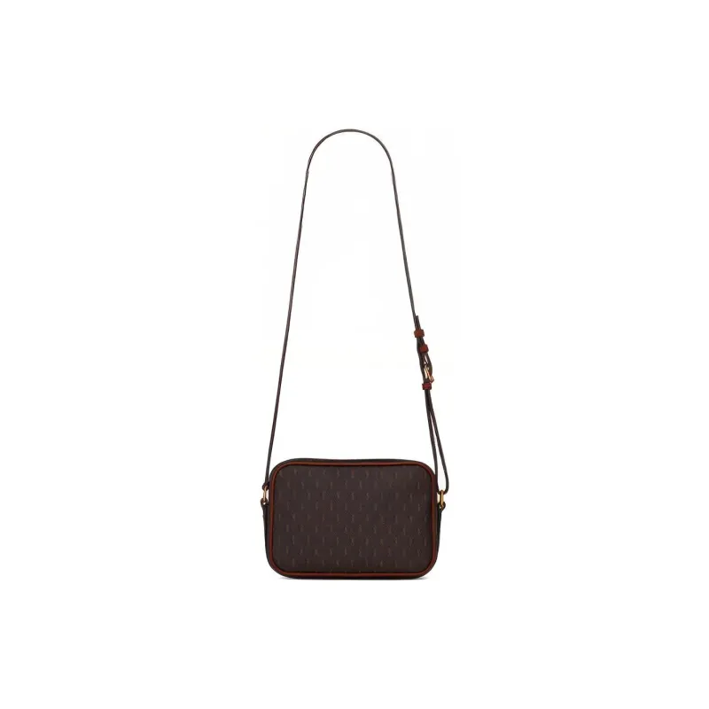 SAINT LAURENT LE MONOGRAMME Leather Canvas Bag One Shoulder Handbag Crossbody Bag Regular Men's Chestnut/Brown-2