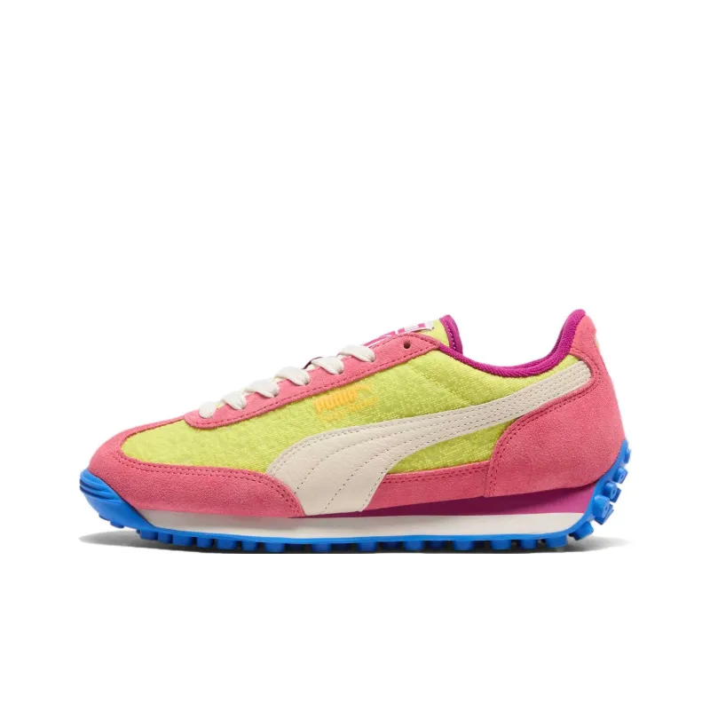 PUMA Easy Rider Anti Slip Wear Resistant Low Top Casual Shoes Women's Yellow Pink-0