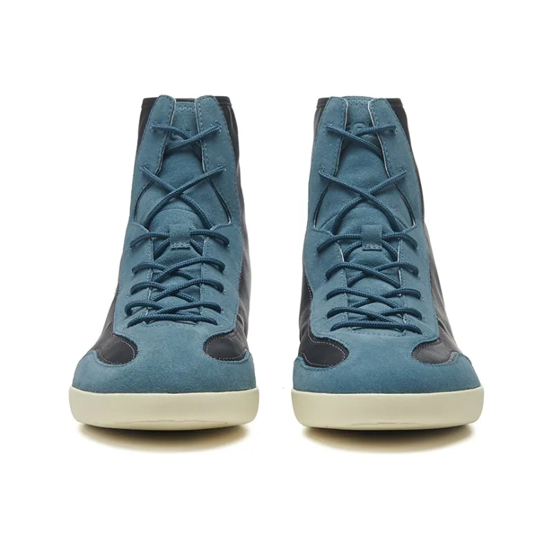 EQLZ EQUALIZER Vintage Basketball Shoes Unisex High Top Phantom Black/Classical Style Blue-4