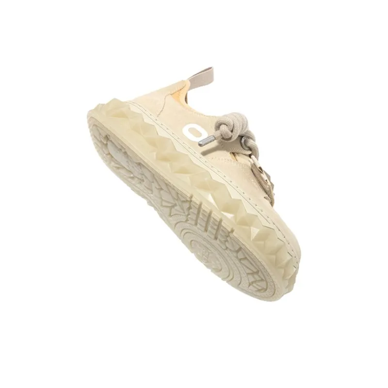 OETZI Wear Resistant Lightweight Breathable Height Increasing Low Top Skateboard Shoes Unisex Apricot-4