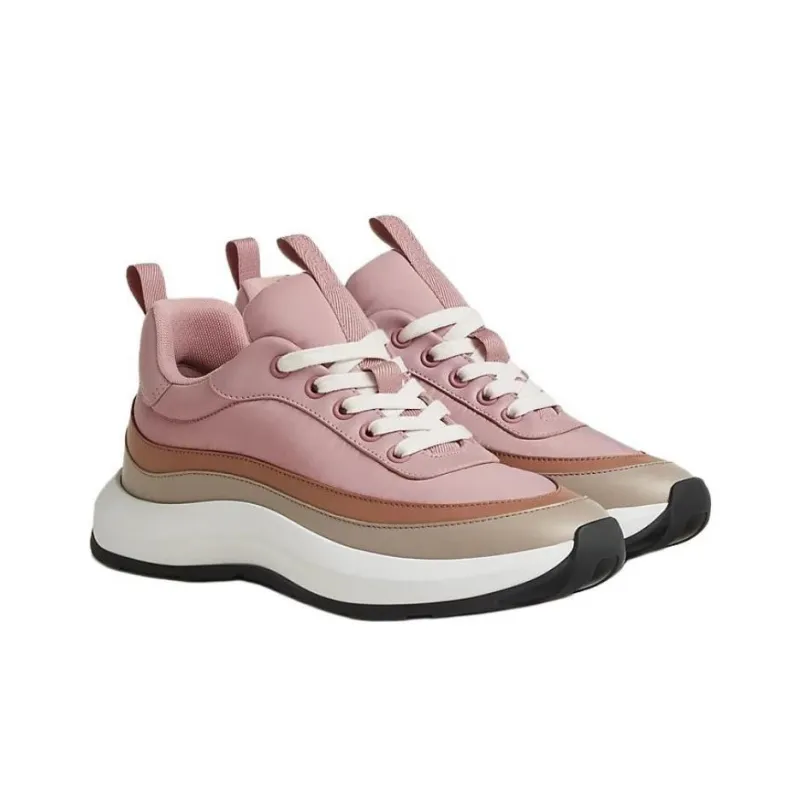 HERMES Gramme Low Top Casual Shoes Women's Pink-2