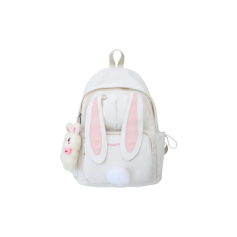 Parker Bear Nylon Backpack Women's Yellow/Pink/White/Blue-0