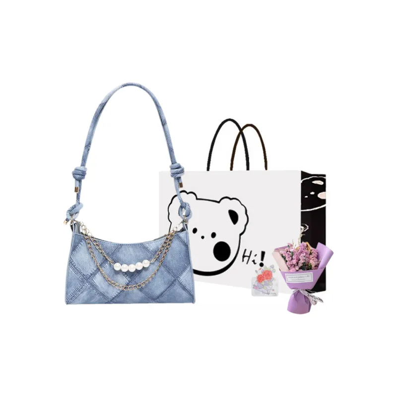 NX DOUGHNUT PU Shoulder Bag, Handbag, Shoulder Bag, Crossbody Bag Regular Women's Black/Gray/Blue-34