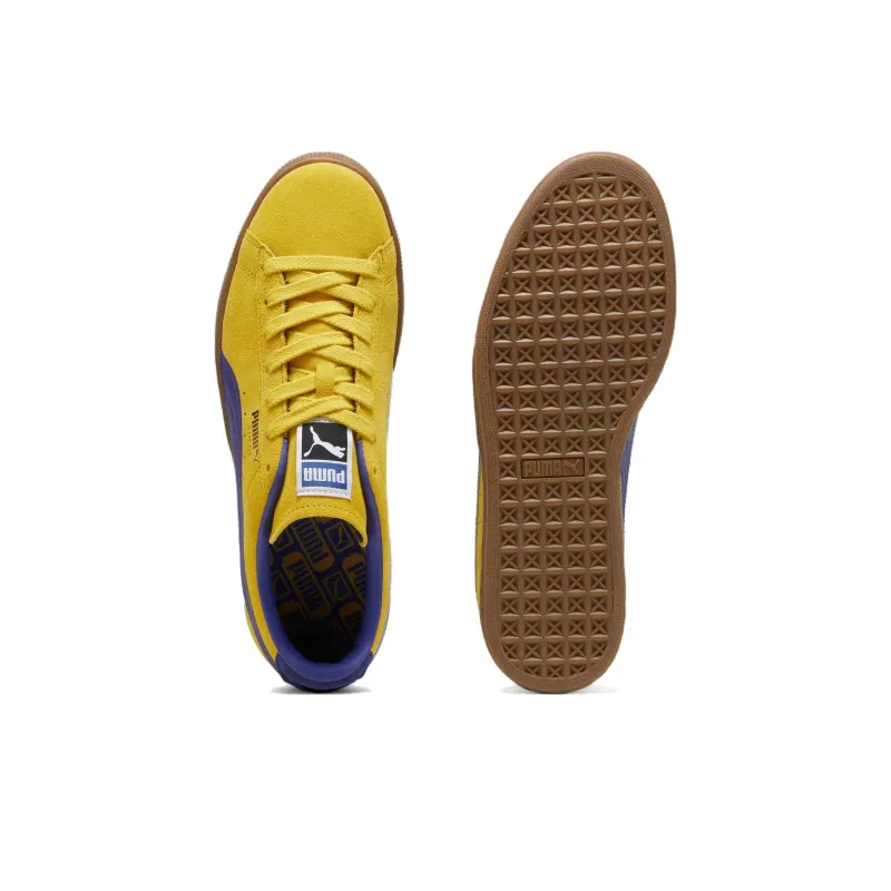 PUMA Suede Terrace Anti Slip Wear Resistant Low Top Skateboard Shoes Unisex Purple Yellow-3