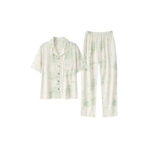 The Story Of The Flower Season Pajama Set Women's White
