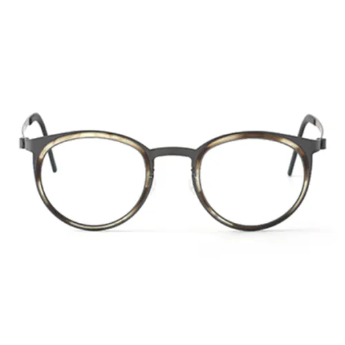 LINDBERG Titanium Oval Eyeglass Frames Unisex Black