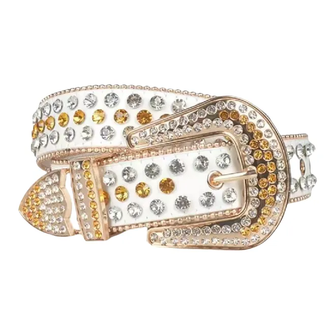 Emperor Penguin Belt Decoration With Rhinestones Rhinestone PU Artificial Leather Belts Women's 3cm-7