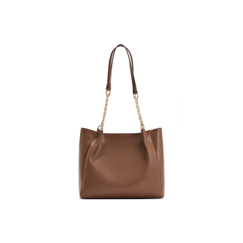 ST&SAT Synthetic Leather Handbag, Shoulder Bag Women's Brown/Pearl White-6