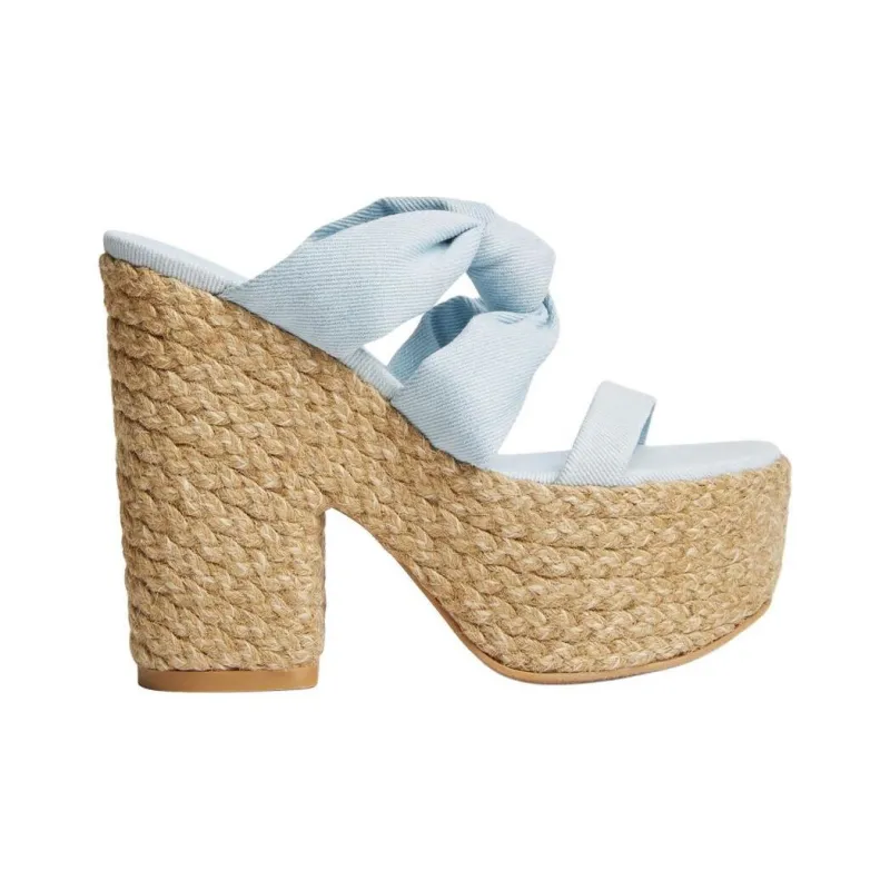 Stuart Weitzman/SW Playa Slide Slippers 14.5cm Women's Blue-1