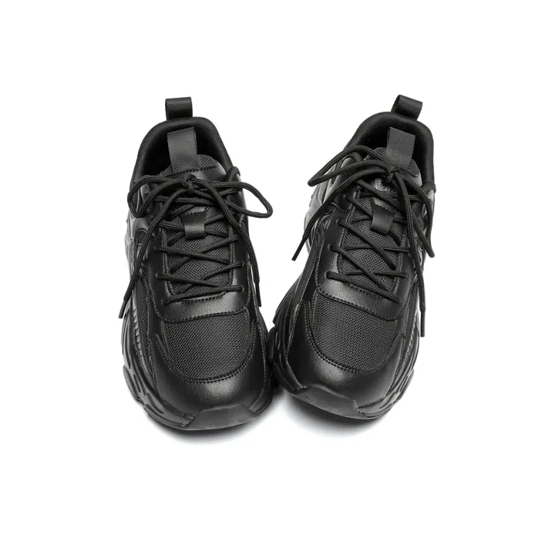 Feiyue Lightweight Height Increasing Low-Top Running Shoes Men's Black-4