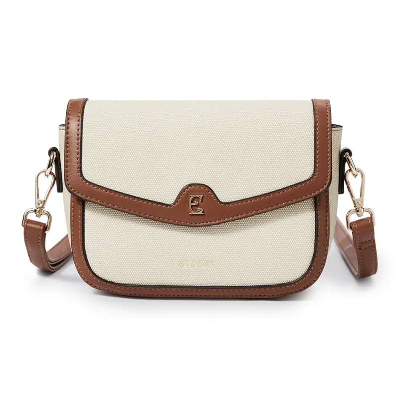 ST&SAT Synthetic Leather Small Square Bag, Saddle Bag, Crossbody Bag, Shoulder Bag Women's Apricot-0