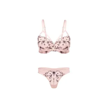 Victoria's Secret Estelle Balconette Bra And Panty Set In / Pearl Underwear Set Women's Pink