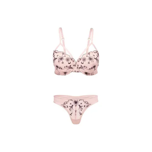 Victoria's Secret Estelle Balconette Bra And Panty Set In / Pearl Underwear Set Women's Pink