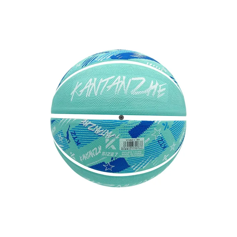 KANTANZHE Rubber Basketball Turquoise Size 7 Training Unisex-3