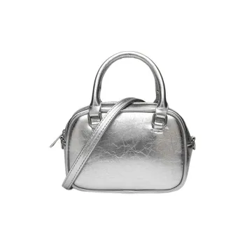 Carksky PU Handbag Shoulder Bag Crossbody Bag Regular Women's Silver/Black