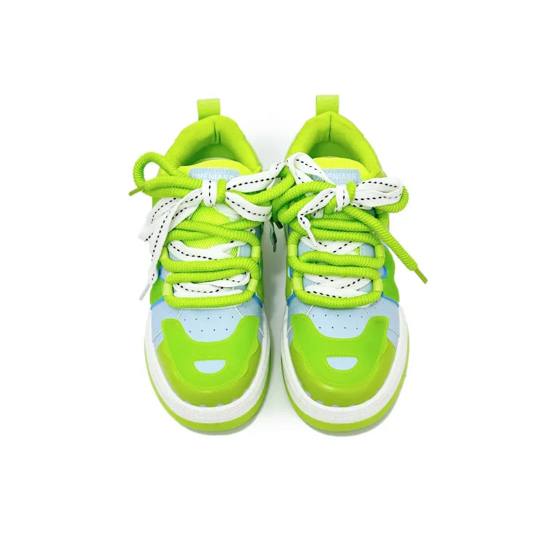 SLnU★3 Puffy Shoes Anti-Slip And Wear-Resistant Height Increasing Coverage Low-Top Skateboard Shoes Men's-11